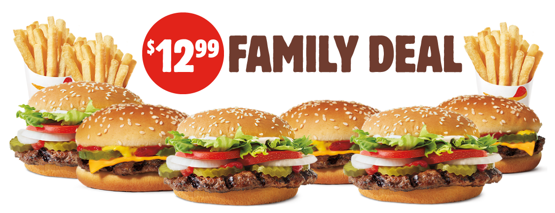 Burger king family deals meal